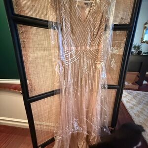 Adrianna Papell Blush Pink Sequin Dress